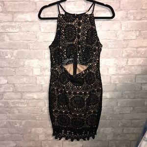 NWT Black and Nude Lace Dress